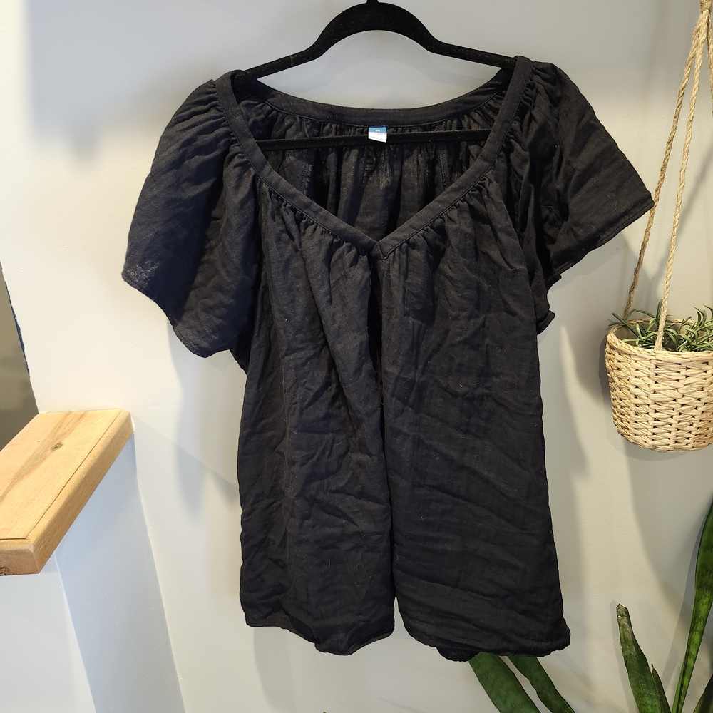 Black Off-Shoulder Blouse